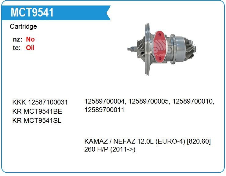 Картридж для турбокомпрессора KRAUF MCT9541TT (12587100031)