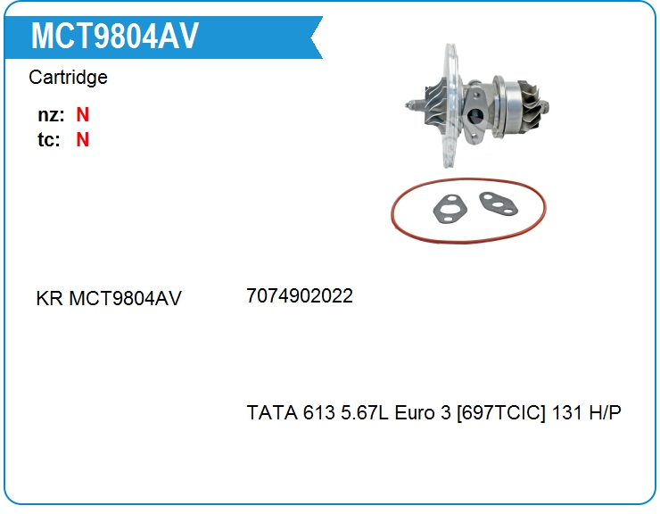 Картридж для турбокомпрессора KRAUF MCT9804AV (for7074902022)