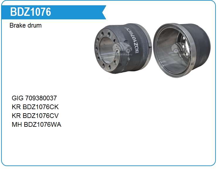 Барабан тормозной KRAUF BDZ1076CS (BDZ1076CS)