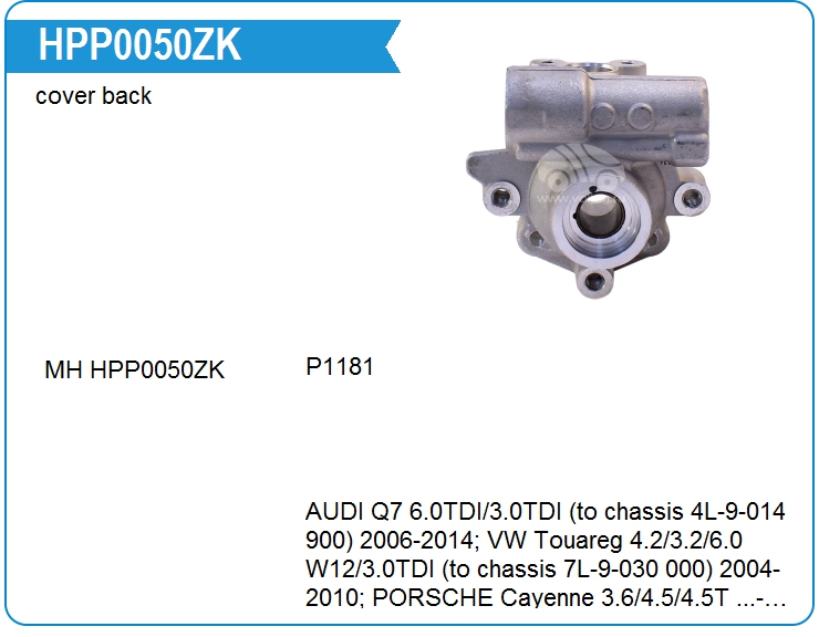 Задняя крышка насоса ГУР Motorherz HPP0050ZK (HPP0050ZK)