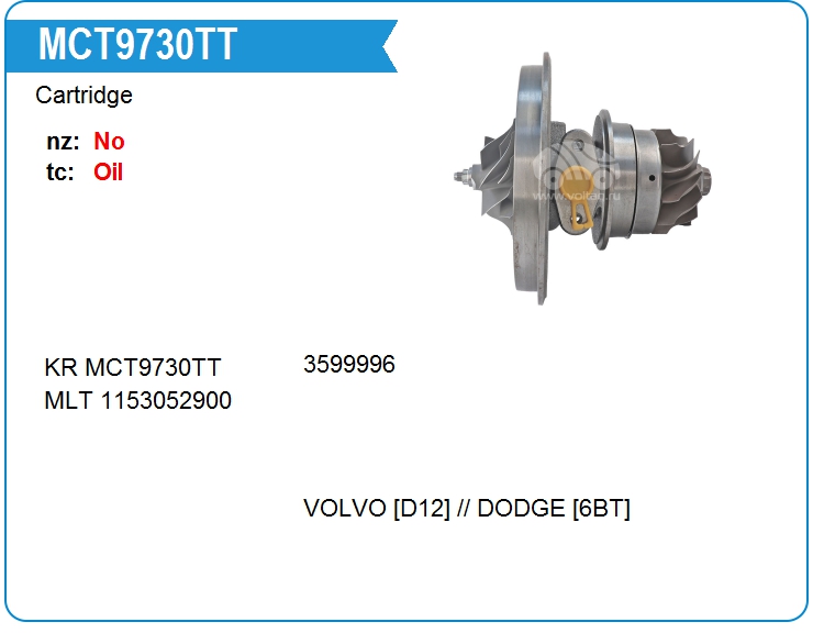 Картридж для турбокомпрессора KRAUF MCT9730TT (MCT9730TT)