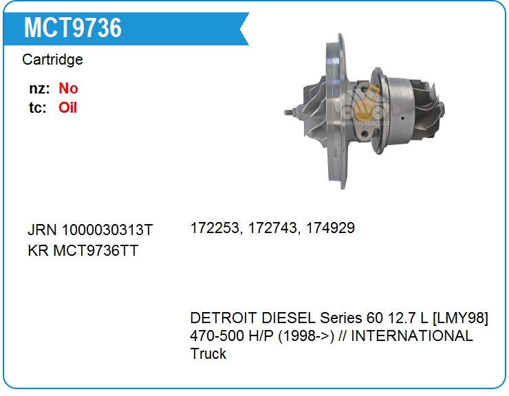 Картридж для турбокомпрессора KRAUF MCT9736TC (MCT9736TC)