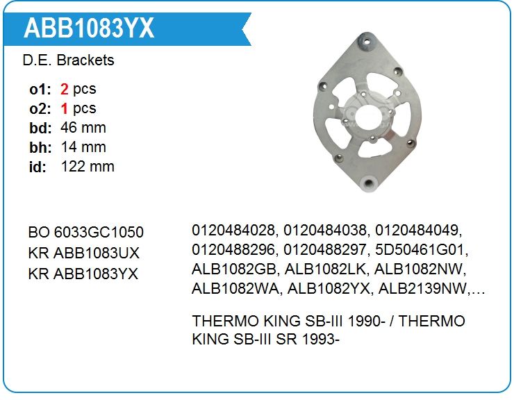 Крышка генератора передняя KRAUF ABB1083YX (on0120484049)