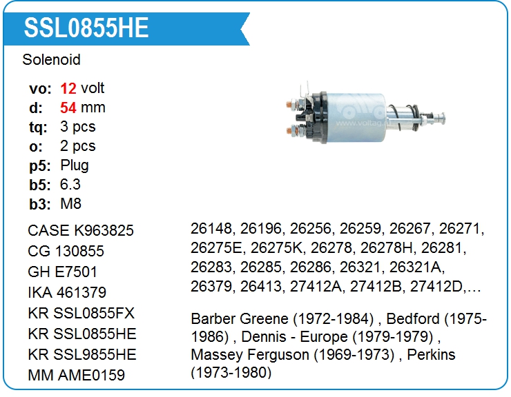 Втягивающее реле стартера KRAUF SSL0855HE (SSL0855HE)