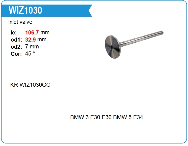Клапан впускной KRAUF WIZ1030LS (WIZ1030LS)