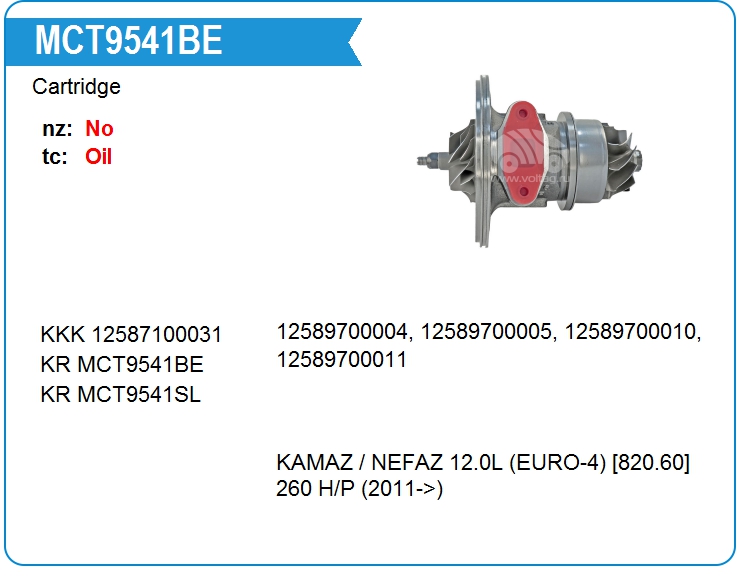 Картридж для турбокомпрессора KRAUF MCT9541BE (MCT9541BE)