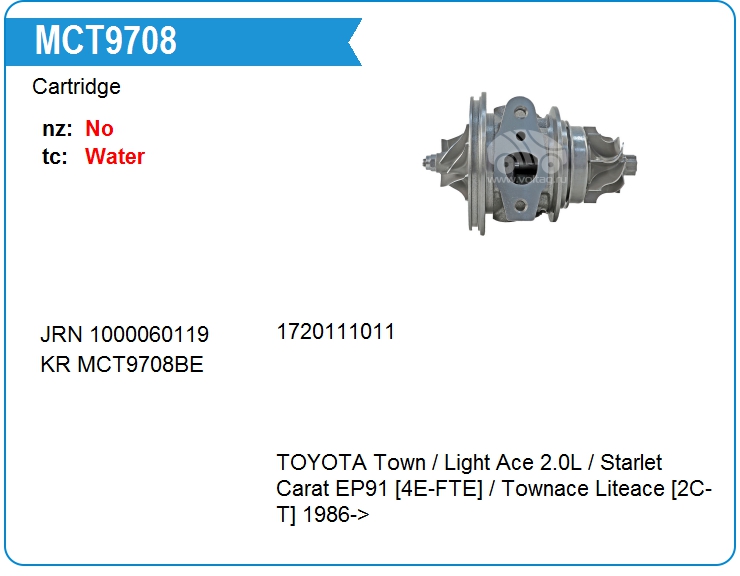 Картридж для турбокомпрессора E&E CT12-002 (MCT9708)