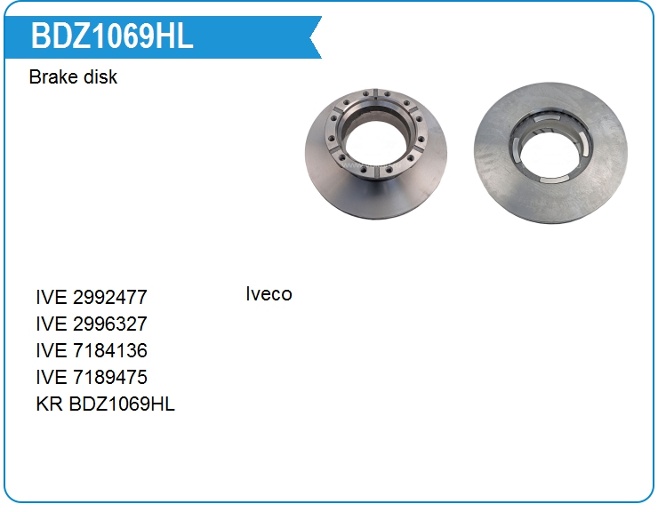 Диск тормозной KRAUF BDZ1069HL (BDZ1069HL)