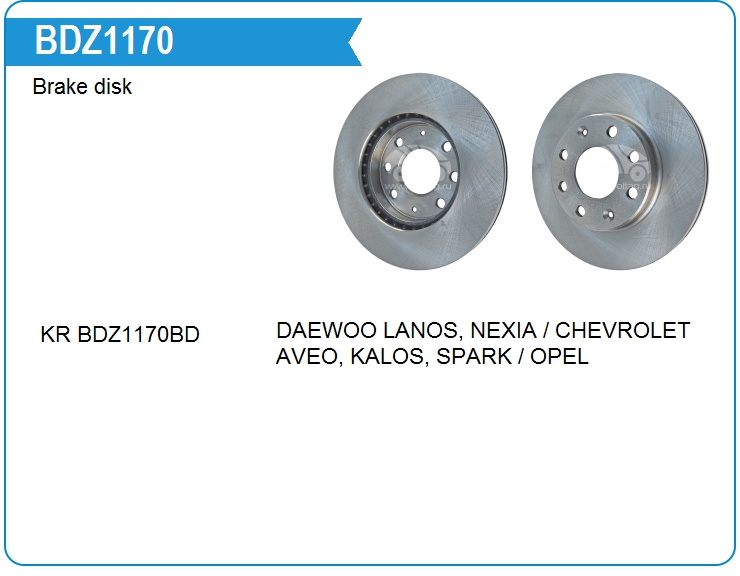 Диск тормозной GM 96574633 (BDZ1170)