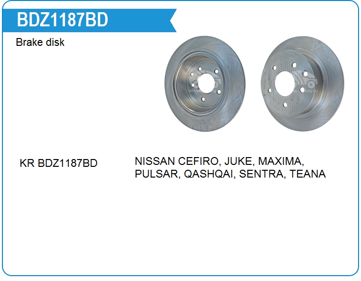 Диск тормозной KRAUF BDZ1187BD (BDZ1187BD)