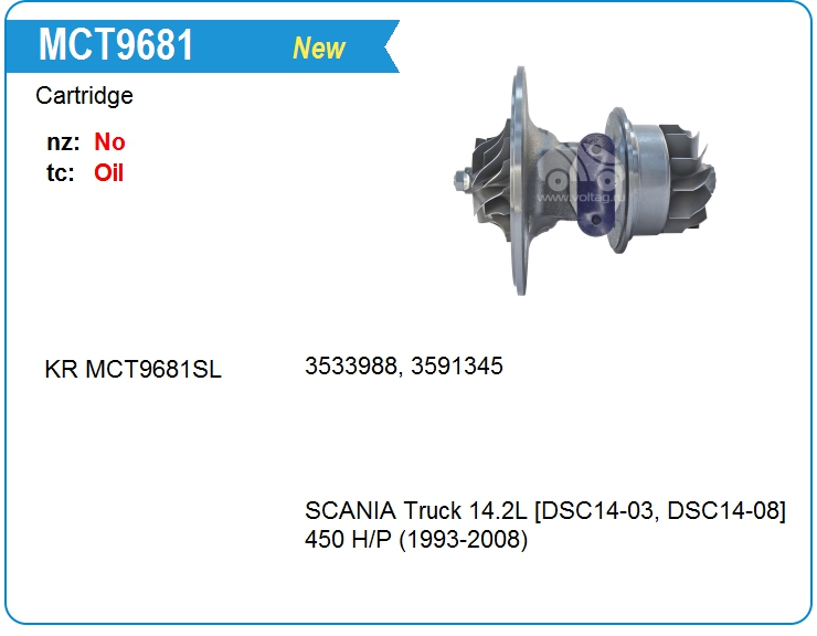 Картридж для турбокомпрессора E&E HTB-011 (MCT9681)
