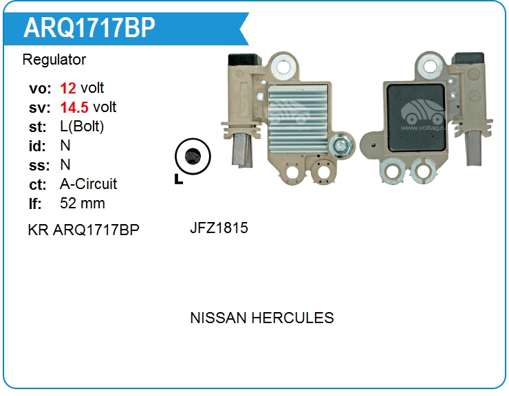 Регулятор генератора KRAUF ARQ1717BP (ARQ1717BP)