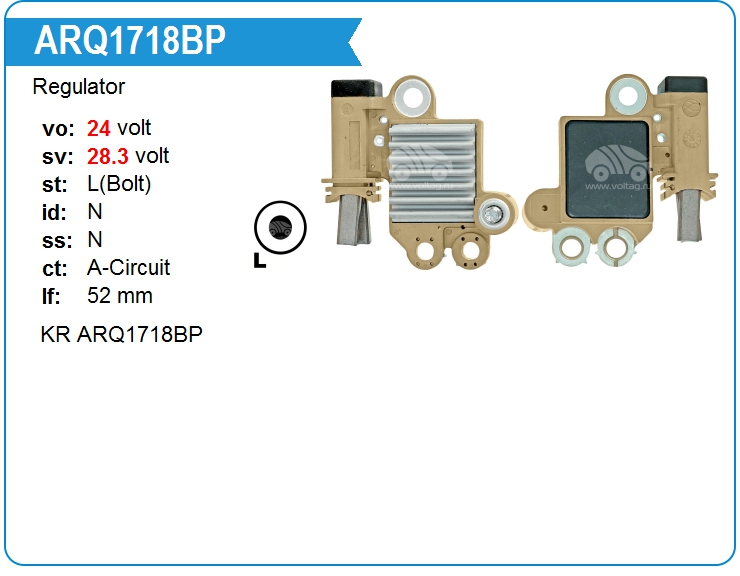 Регулятор генератора KRAUF ARQ1718BP (ARQ1718BP)