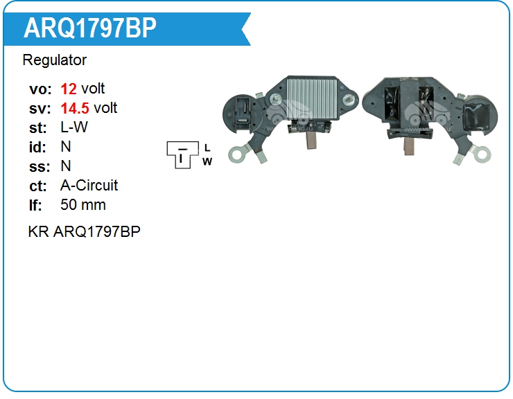 Регулятор генератора KRAUF ARQ1797BP (ARQ1797BP)
