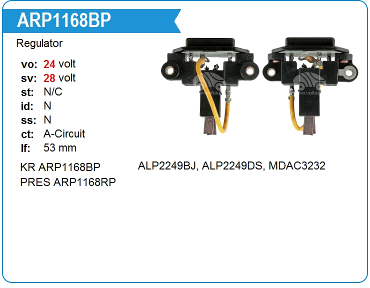 Регулятор генератора KRAUF ARP1168BP (ARP1168BP)
