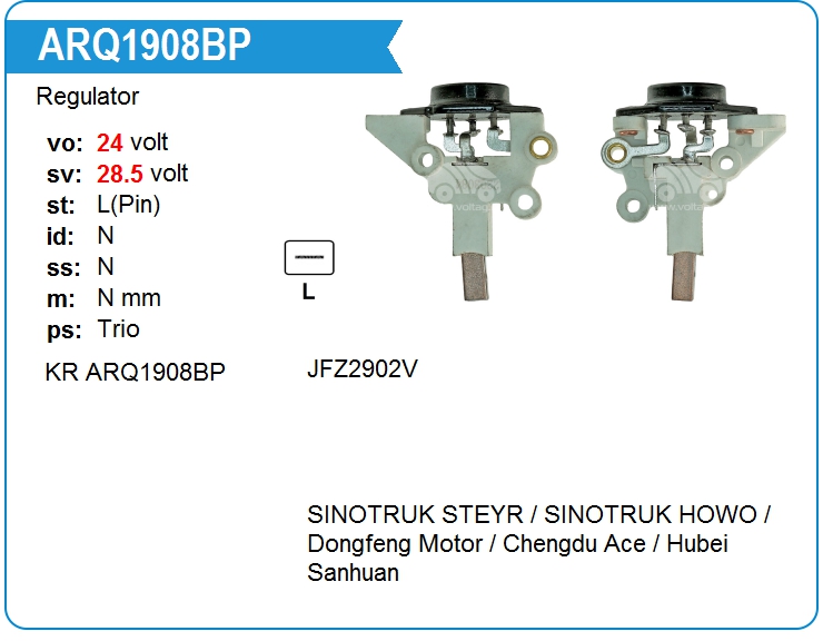 Регулятор генератора KRAUF ARQ1908BP (ARQ1908BP)