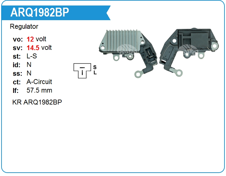 Регулятор генератора KRAUF ARQ1982BP (ARQ1982BP)