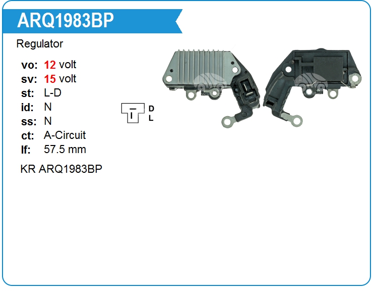 Регулятор генератора KRAUF ARQ1983BP (ARQ1983BP)