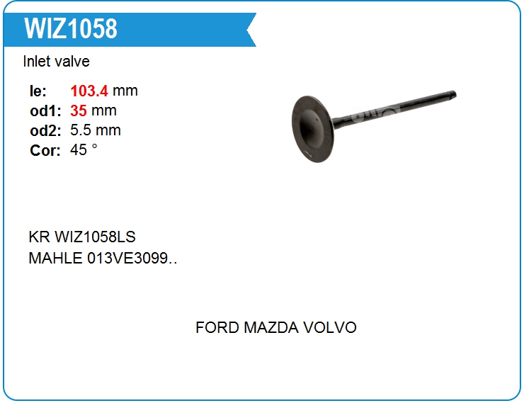Клапан впускной Ford 1S7G6507CG (1S7G6507CG)