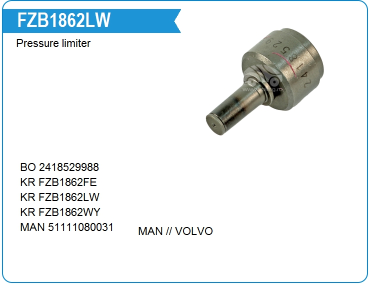 Клапан ограничения давления топлива KRAUF FZB1862LW (51111080031)
