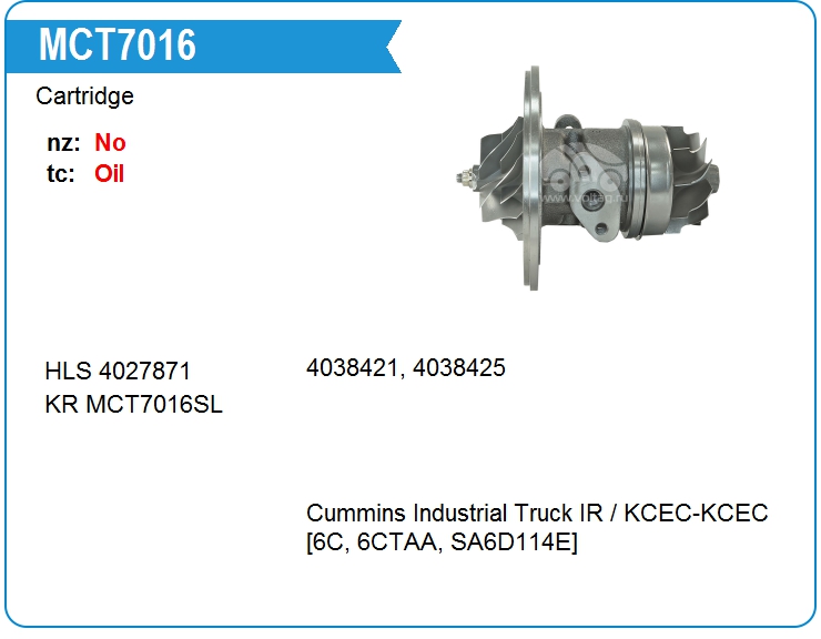 Картридж для турбокомпрессора HLS 4027871 (MCT7016)