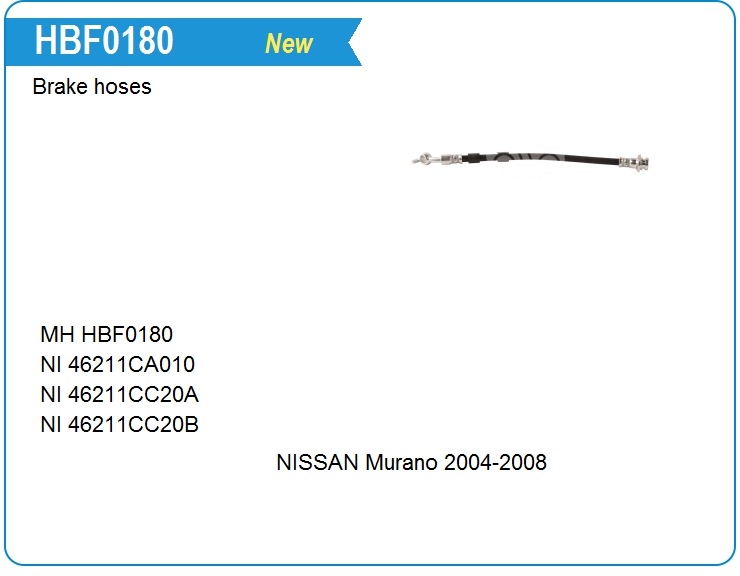Шланг тормозной Nissan 46211CA010 (HBF0180)