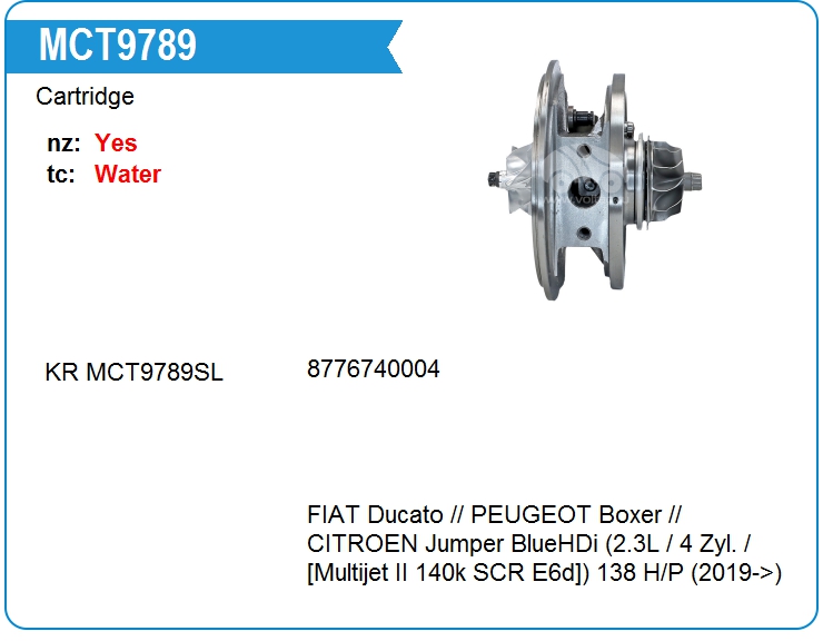 Картридж для турбокомпрессора E&E GT14-085B (MCT9789)