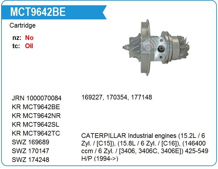 Картридж для турбокомпрессора KRAUF MCT9642BE (MCT9642BE)
