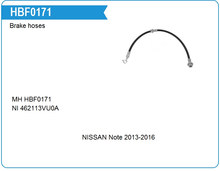Шланг тормозной Nissan 462113VU0A (HBF0171)