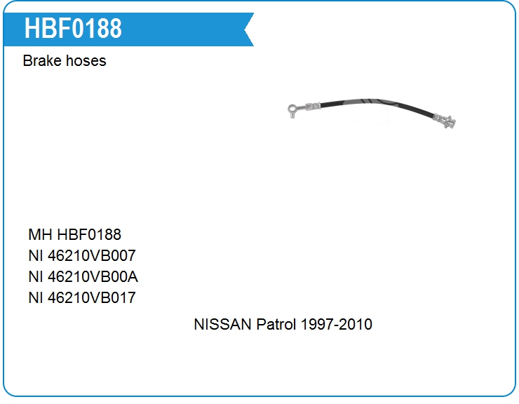 Шланг тормозной Nissan 46210VB007 (HBF0188)