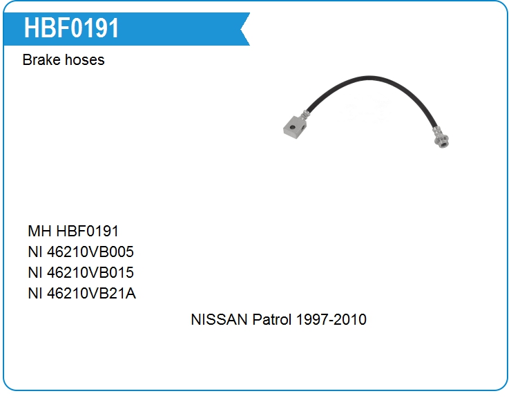 Шланг тормозной Nissan 46210VB015 (HBF0191)