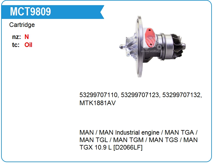 Картридж для турбокомпрессора JRONE 1000030319T (MCT9809)
