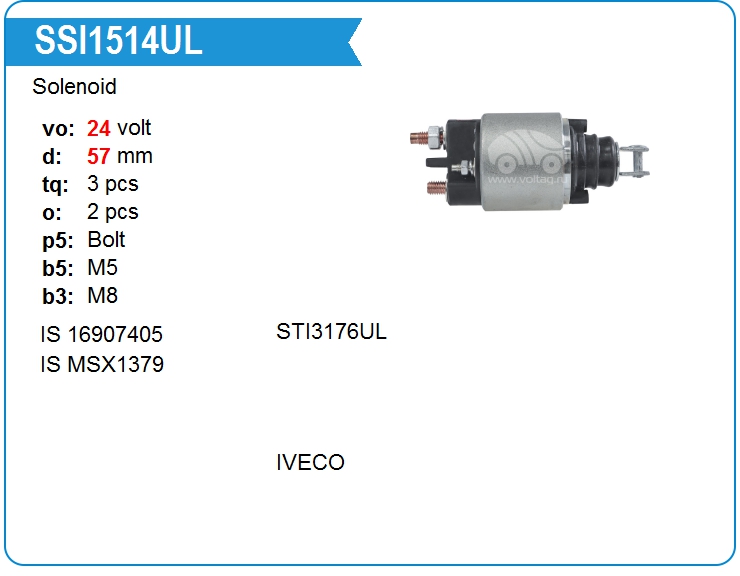 Втягивающее реле стартера KRAUF SSI1514UL (SSI1514UL)