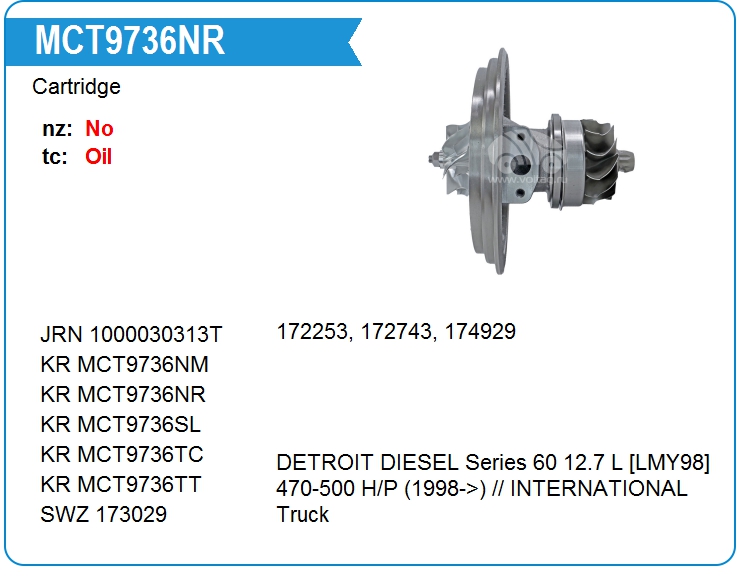 Картридж для турбокомпрессора KRAUF MCT9736NR (MCT9736NR)