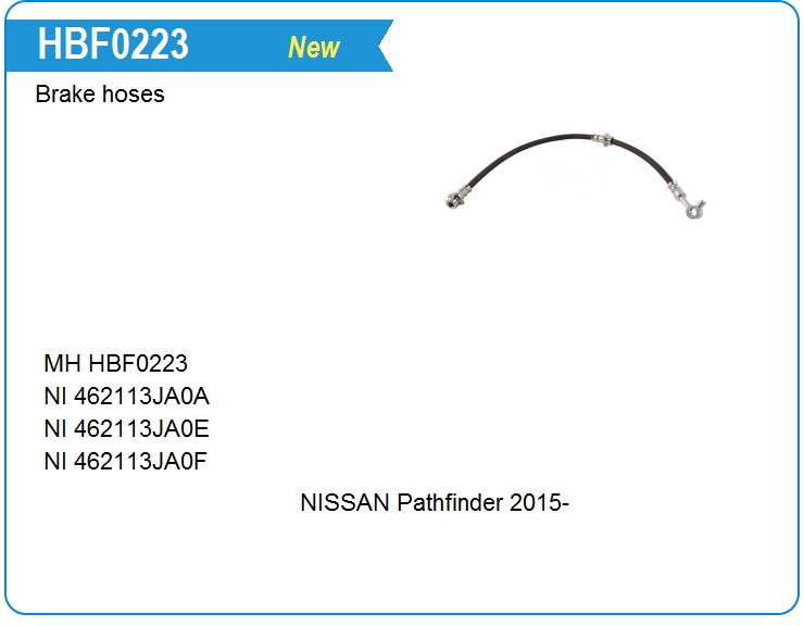 Шланг тормозной Nissan 462113JA0E (HBF0223)
