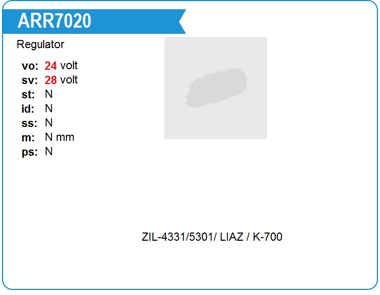 Регулятор генератора LIAZ 23023702 (ARR7020)