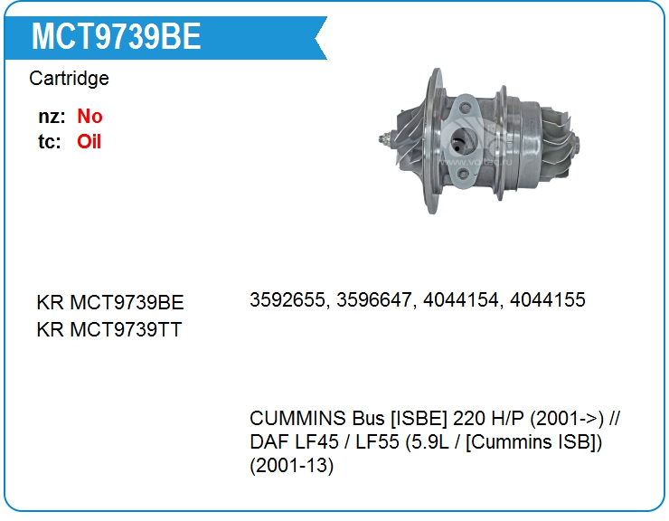 Картридж для турбокомпрессора KRAUF MCT9739BE (MCT9739BE)