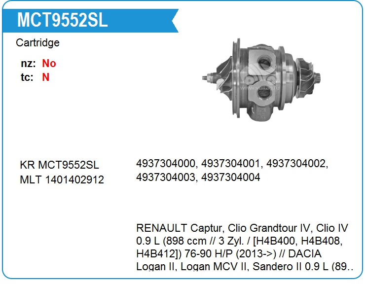 Картридж для турбокомпрессора KRAUF MCT9552SL (MCT9552SL)