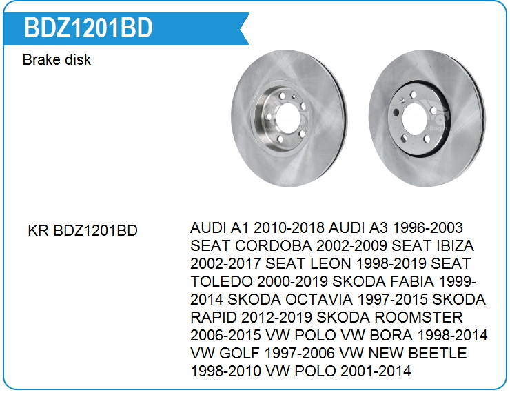 Диск тормозной KRAUF BDZ1201BD (BDZ1201BD)