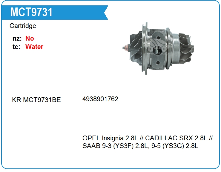 Картридж для турбокомпрессора Mitsubishi 4938908160 (MCT9731)