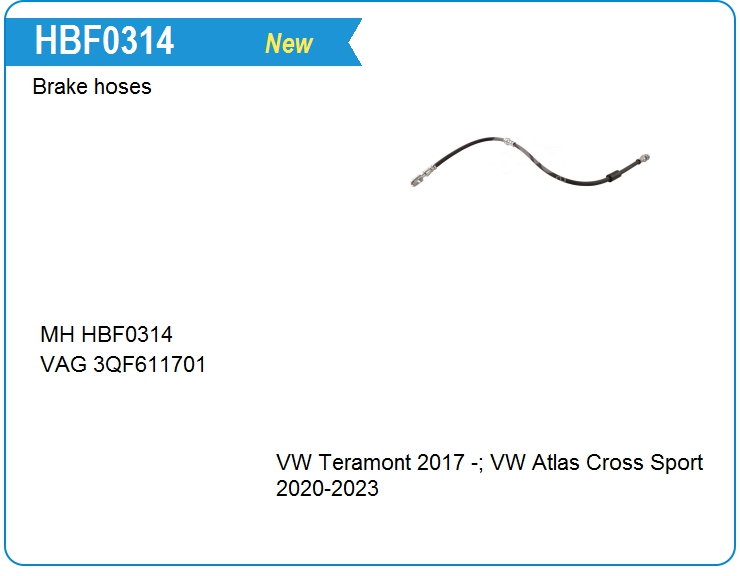 Шланг тормозной Motorherz HBF0314 (HBF0314)