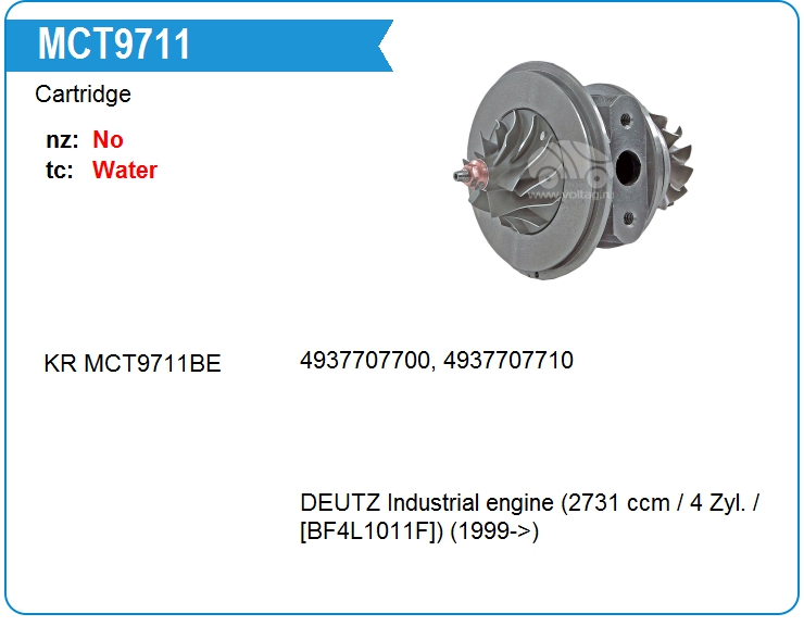 Картридж для турбокомпрессора Mitsubishi 4917708630 (MCT9711)