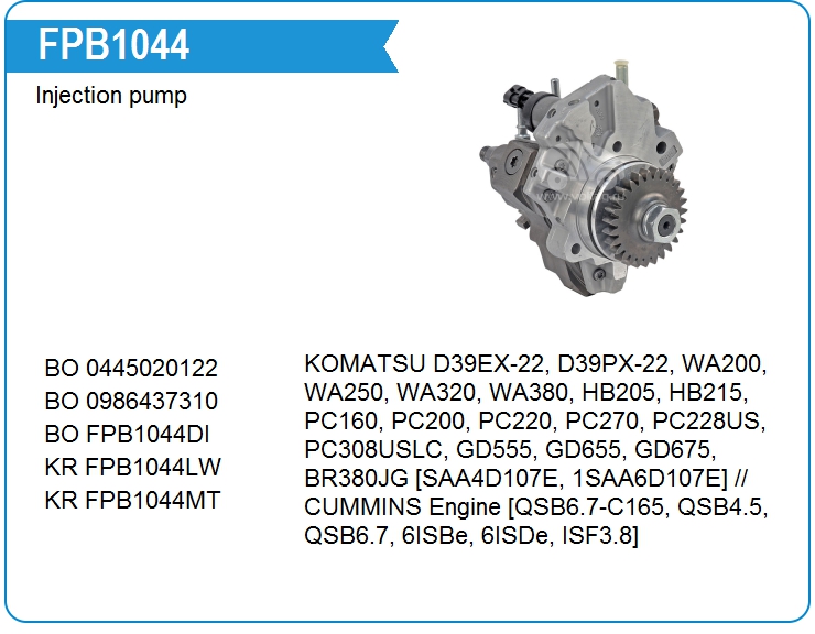 ТНВД Motorherz FPB1044WA (0986437310)