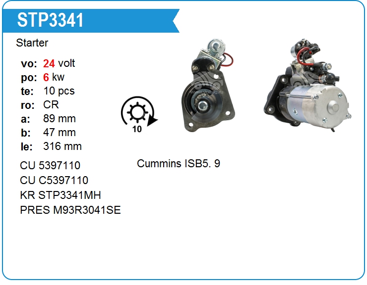Стартер Prestolite M93R3041SE (M93R3041SE)