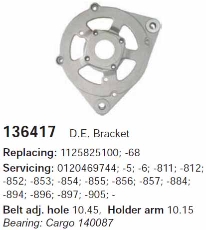 Крышка генератора передняя Bosch 1125825100 (136417)