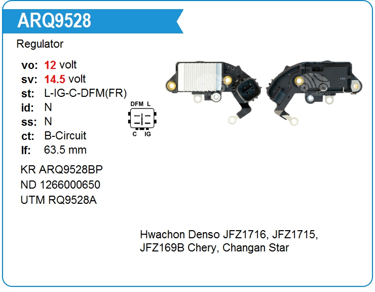 Регулятор генератора Denso 1266000650 (1266000650)
